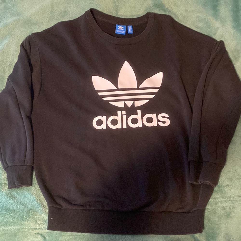 Black Adidas Crewneck